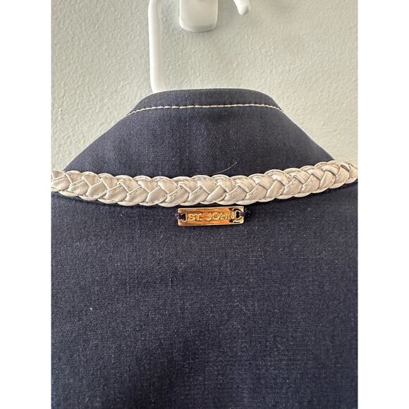 St. John Sport by Marie Gray Jacket Women's Medium Denim Blue Dark Wash - Picture 6 of 8